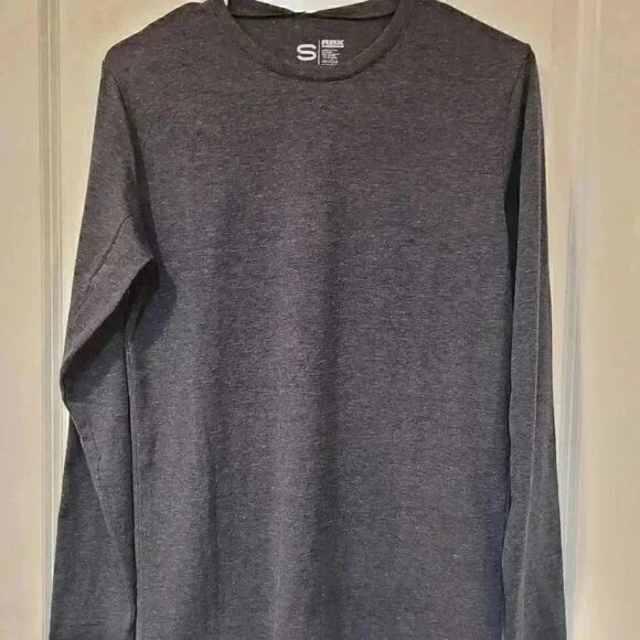 𝅺RBX Men's Charcoal Heather Gray Long Sleeve T-Shirt, NEW NWT - Picture 8 of 9